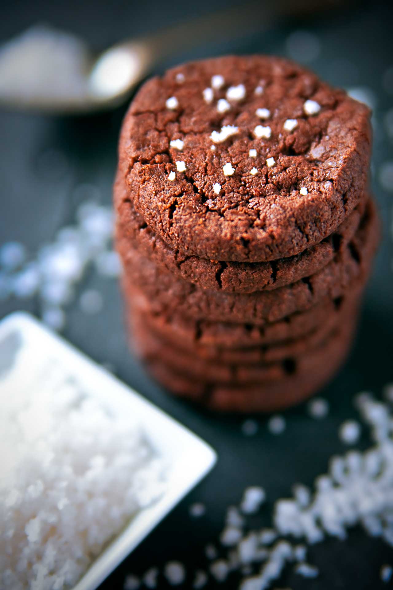 Schokoladenkekse mit Salz: Sablés au chocolat et à la fleur de sel